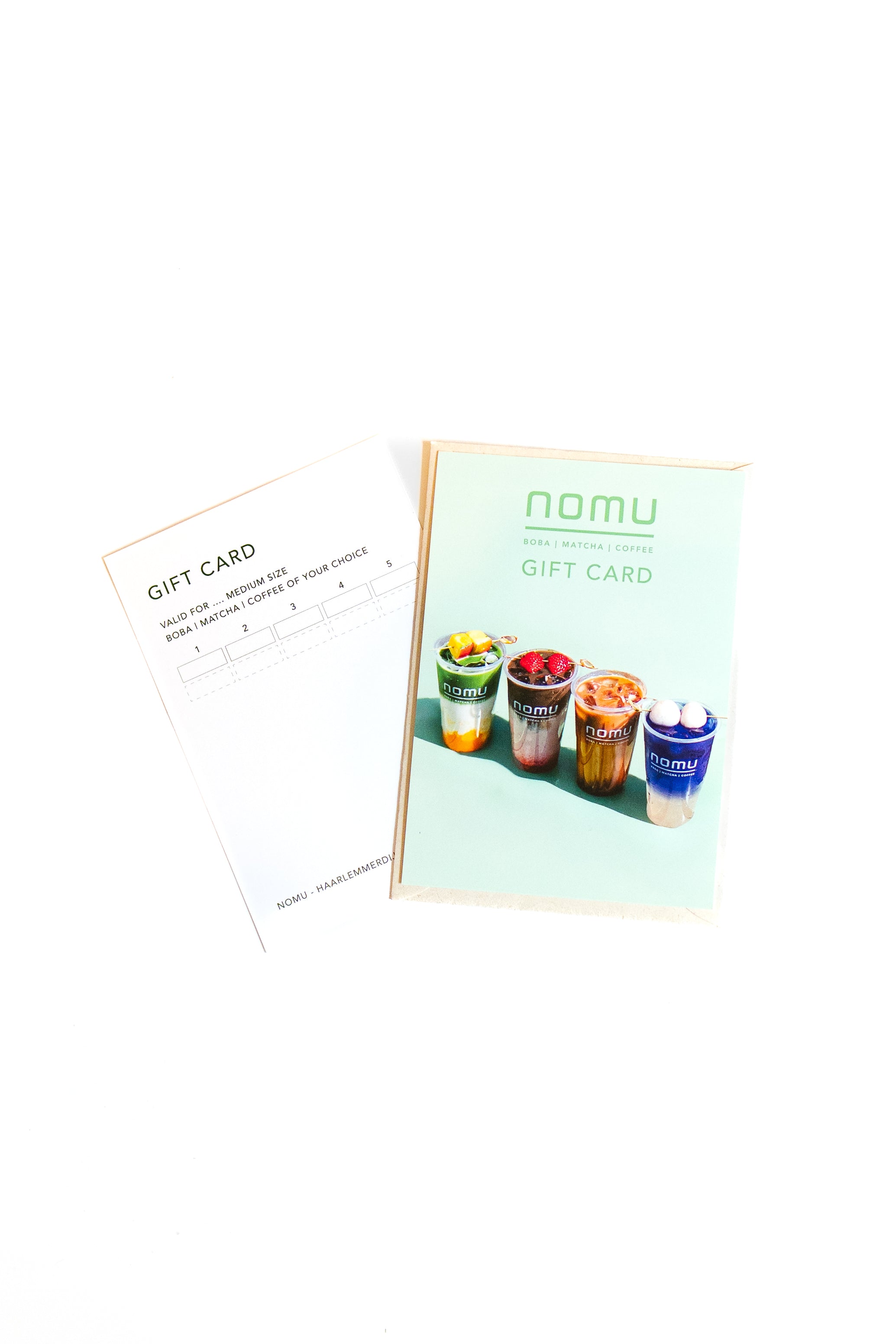 Nomu Boba - Matcha - Coffee Giftcard